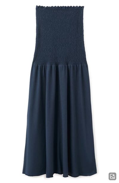 MANGO TEEN MANGO TEEN Smocked Strapless Maxi Dress