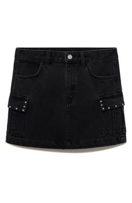 MANGO TEEN MANGO TEEN Star Stud Cargo Denim Miniskirt
