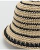 MANGO TEEN MANGO TEEN Stripe Straw Bucket Hat - 2