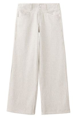 MANGO TEEN MANGO TEEN Striped High Waist Wide Leg Jeans