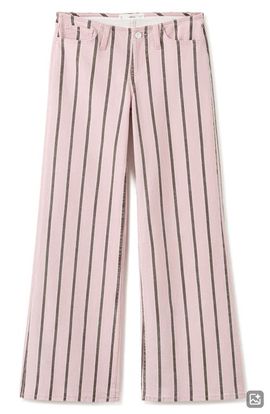 MANGO TEEN MANGO TEEN Striped Low Waist Wide Leg Jeans