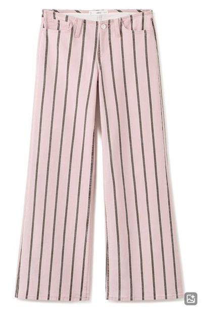 MANGO TEEN MANGO TEEN Striped Low Waist Wide Leg Jeans