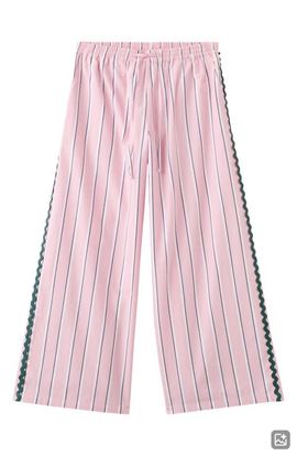 MANGO TEEN MANGO TEEN Striped RickRack Trim Pants