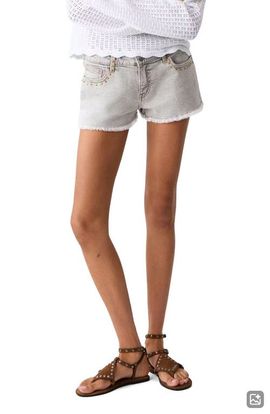 MANGO TEEN MANGO TEEN Studded Cutoff Denim Shorts