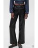 MANGO TEEN MANGO TEEN Studded Faux Leather Wide Leg Pants - 1