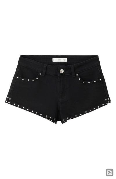 MANGO TEEN MANGO TEEN Studded Micro Low Rise Denim Shorts