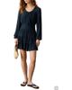 MANGO TEEN MANGO TEEN Tie Front Beaded Tiered Minidress - 1