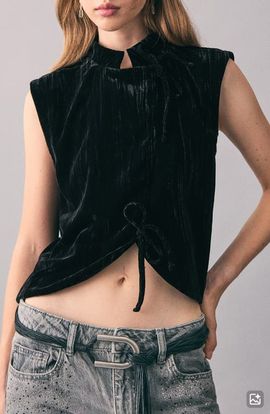 MANGO TEEN MANGO TEEN Velvet Crop Vest