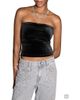 MANGO TEEN MANGO TEEN Velvet Tube Top - 1