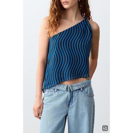 MANGO TEEN MANGO TEEN Wavy Stripe Asymmetrical Shell