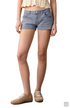 MANGO TEEN MANGO TEEN Whipstitch Trim Denim Mini Shorts