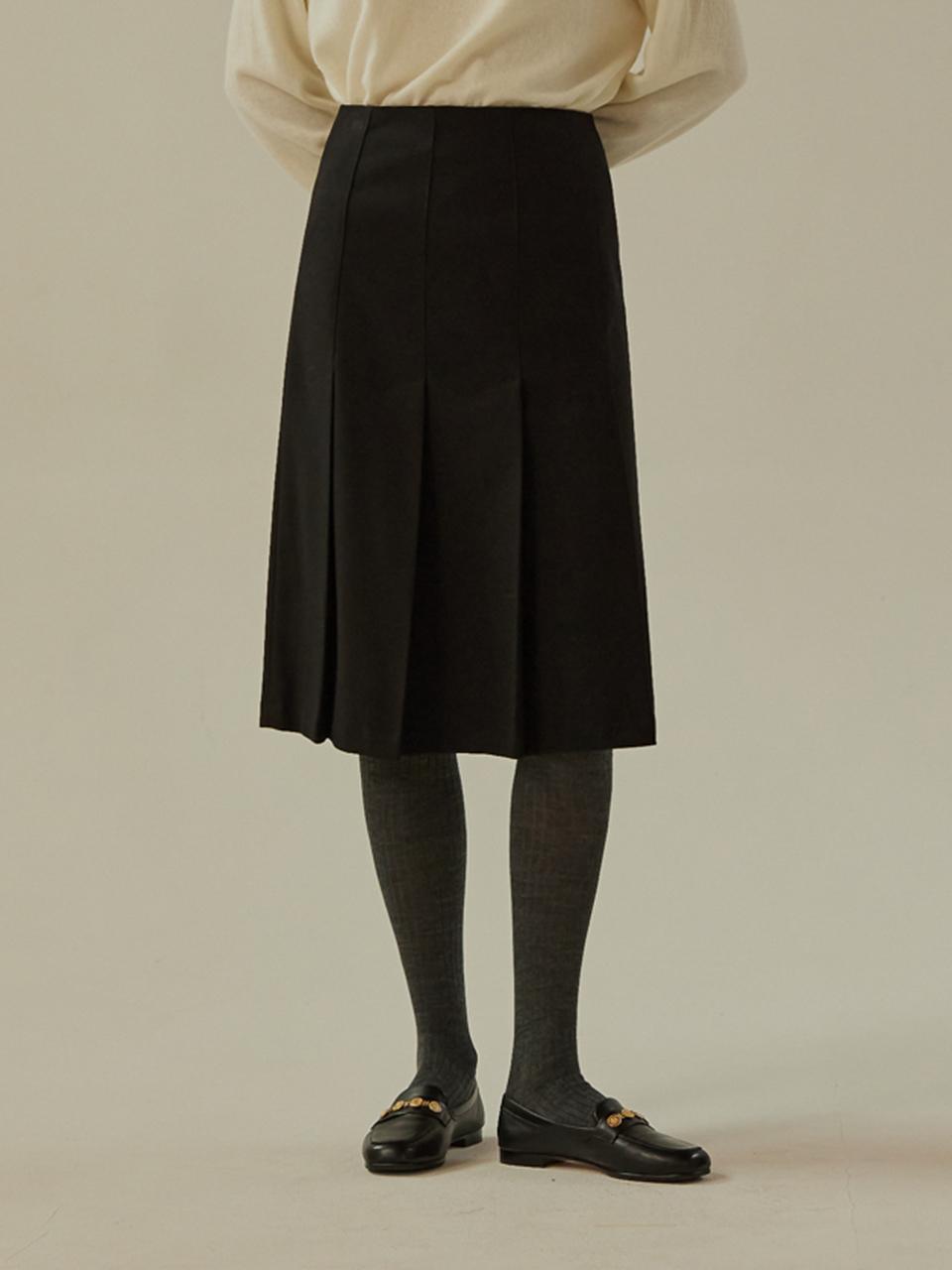 MangoManyPlease CLASSIC PLEATS SKIRT (2colors)