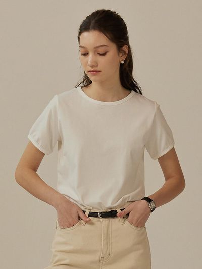 MangoManyPlease EDGE ROUND 1/2 TEE (4colors)