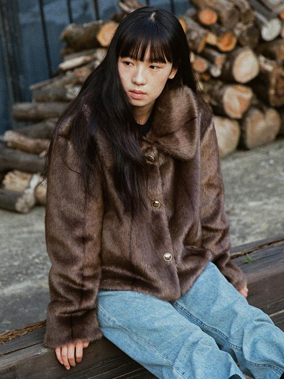 MangoManyPlease GWEN ECO FUR JACKET (2colors)