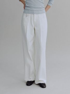 MangoManyPlease JETA PINTUCK JEANS [IVORY]