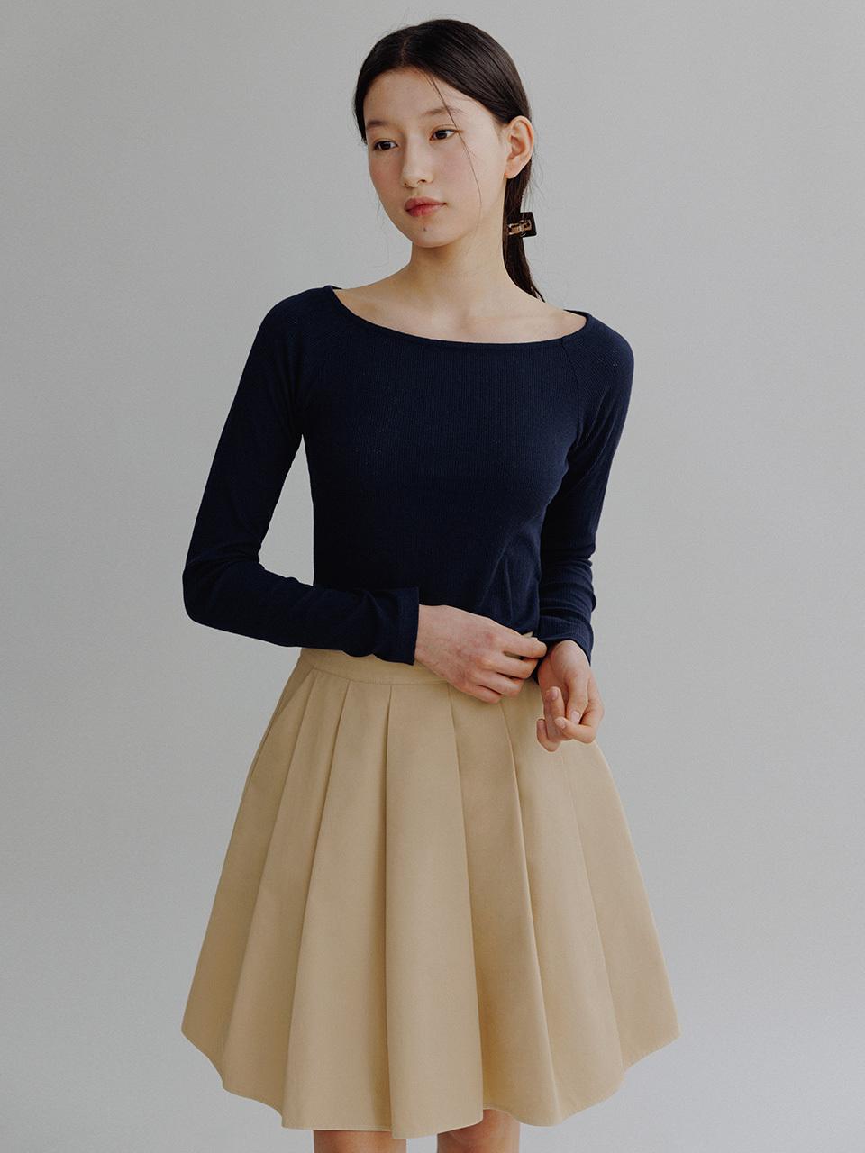 MangoManyPlease KIKO FLARE MINI SKIRT [BEIGE]