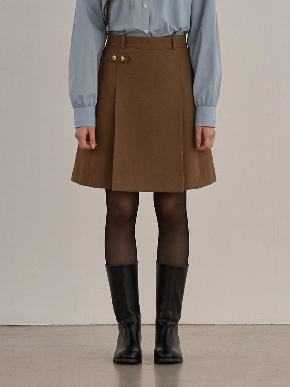 MangoManyPlease MILANO PINTUCK SKIRT (2colors)