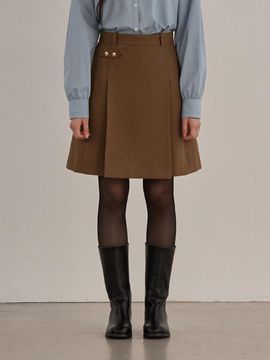 MangoManyPlease MILANO PINTUCK SKIRT (2colors)