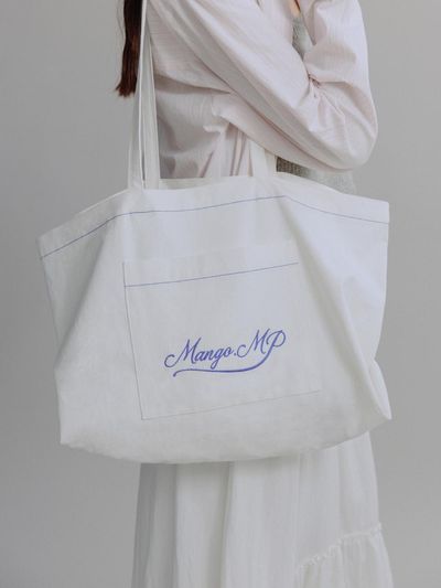MangoManyPlease MP COTTON BAG [WHITE]