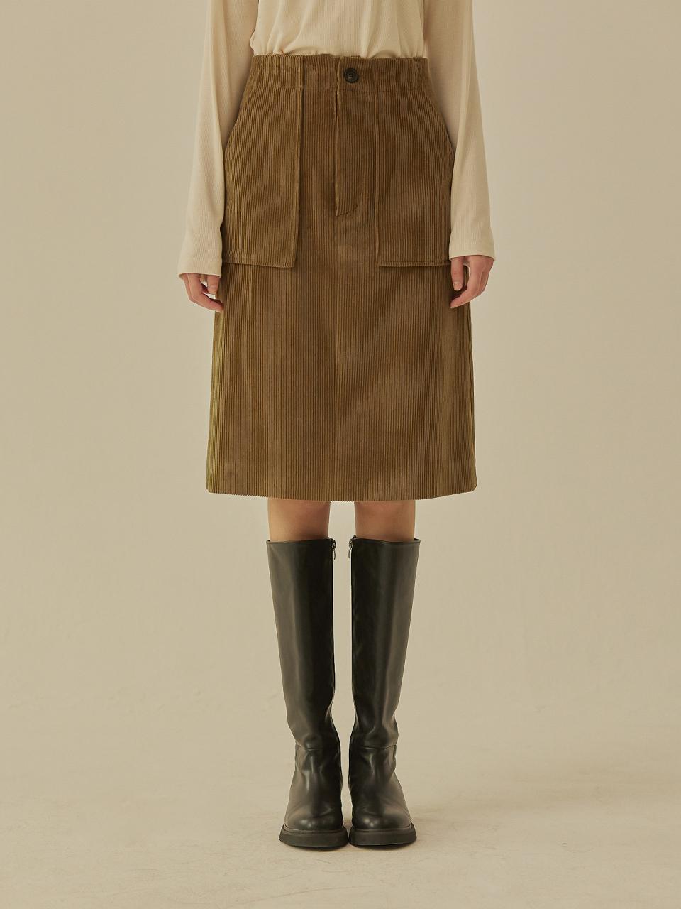 MangoManyPlease NISS CORDUROY SKIRT (2colors)