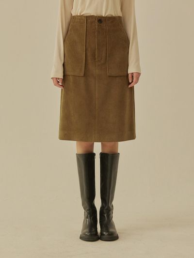 MangoManyPlease NISS CORDUROY SKIRT (2colors)