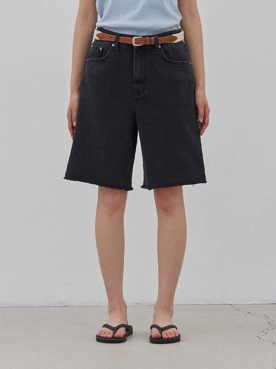 MangoManyPlease OUSTO BLACK DENIM SHORTS