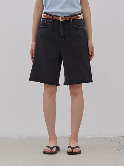 MangoManyPlease OUSTO BLACK DENIM SHORTS