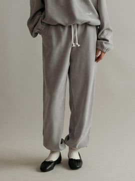 MangoManyPlease Ribbed Relaxed Fit Elastic Waist Jogger Pants