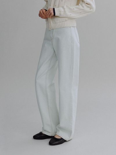 MangoManyPlease RUBY STRAIGHT JEANS [LIGHT BLUE]
