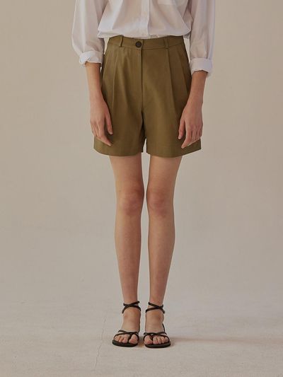 MangoManyPlease SAND PINTUCK SHORTS (2colors)