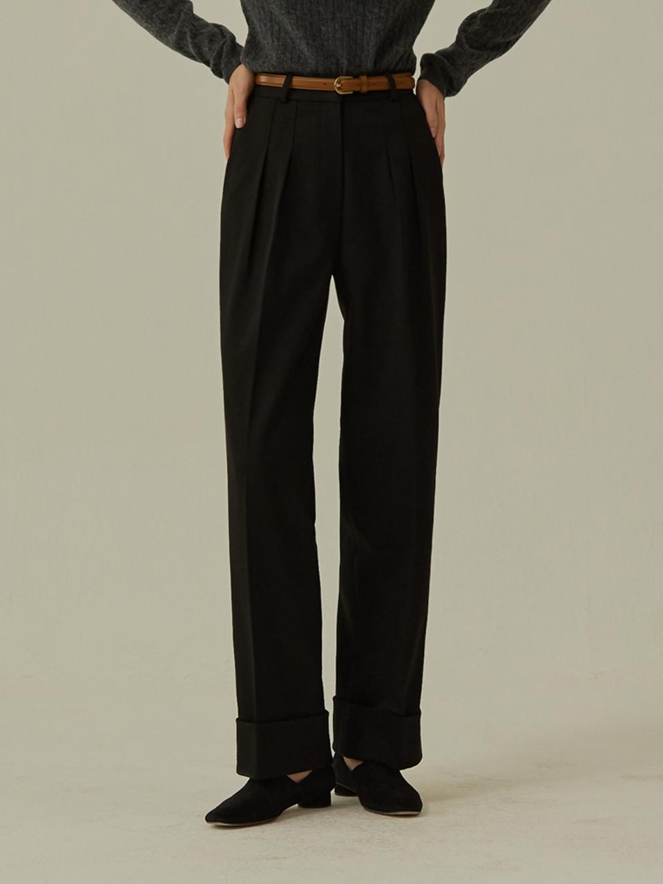 MangoManyPlease TUCK WIDE SLACKS (2colors)