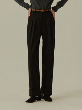 MangoManyPlease TUCK WIDE SLACKS (2colors)