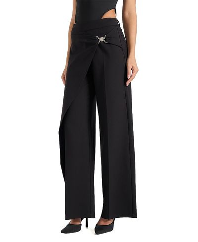 Maniere De Voir Maniere De Voir Beryl Wrap Tailored Trousers