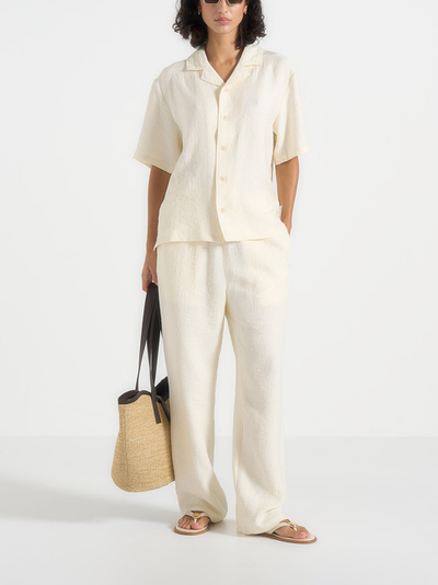 Manière De Voir Manière De Voir Addison Unisex Textured Relaxed Fit Trousers