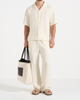 Manière De Voir Manière De Voir Addison Unisex Textured Relaxed Fit Trousers - 4