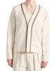 Manière De Voir Manière De Voir Alain Linen Cardigan with Contrast Placket - 1