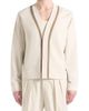 Manière De Voir Manière De Voir Alain Linen Cardigan with Contrast Placket - 5