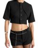 Manière De Voir Manière De Voir Alba Tweed Mock Neck Curve Detailing Top - 5
