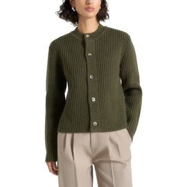 Manière De Voir Manière De Voir Alix Unisex Crewneck Ribbed Knit Cardigan