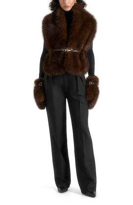 Manière De Voir Manière De Voir Alva Fur Mitten Gloves