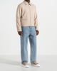 Manière De Voir Manière De Voir Amir Boxy Hatched Harrington Jacket - 1