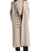 Manière De Voir Manière De Voir Anissa Herringbone Wool Oversized Coat with Leather Belt - 1