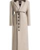 Manière De Voir Manière De Voir Anissa Herringbone Wool Oversized Coat with Leather Belt - 2