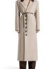 Manière De Voir Manière De Voir Anissa Herringbone Wool Oversized Coat with Leather Belt - 5