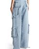 Manière De Voir Manière De Voir Anne High Waisted Boucle Denim Cargo Pants - 4