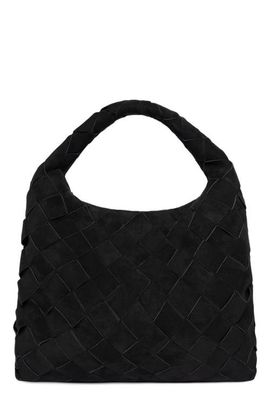 Manière De Voir Manière De Voir Aubin Suede Woven Hobo Bag