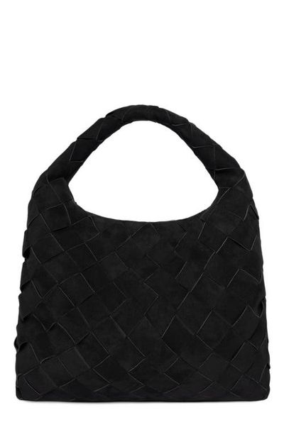 Manière De Voir Manière De Voir Aubin Suede Woven Hobo Bag