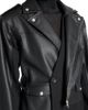 Manière De Voir Manière De Voir Ayleen Leather Biker Trench Coat - 3