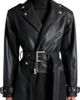 Manière De Voir Manière De Voir Ayleen Leather Biker Trench Coat - 5
