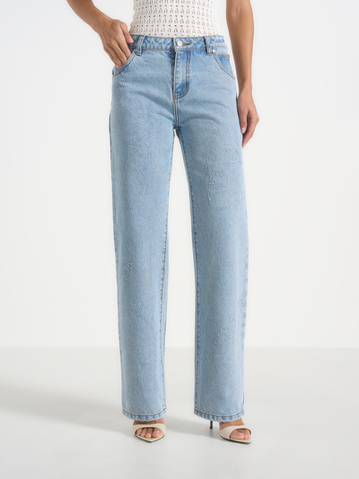 Manière De Voir Manière De Voir Calista Line Art Straight Leg Jeans